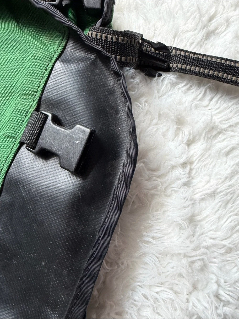 Chrome Green Black Messenger Bag Durable Waterproof Canvas Sling